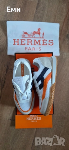 Hermes Bouncing Sneakers Естествена кожа и велур мъжки обувки сникърси , снимка 8 - Спортни обувки - 52755746
