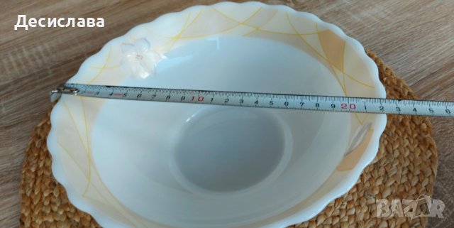 Купа за салата с цветен кант, диаметър 22 см, снимка 3 - Съдове за готвене - 40222656