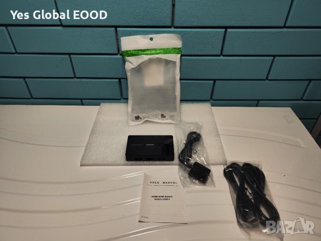 AILVLVNG HDMI KVM суич 2 PC към 1 монитор 4K@60Hz, снимка 8 - Друга електроника - 52942289