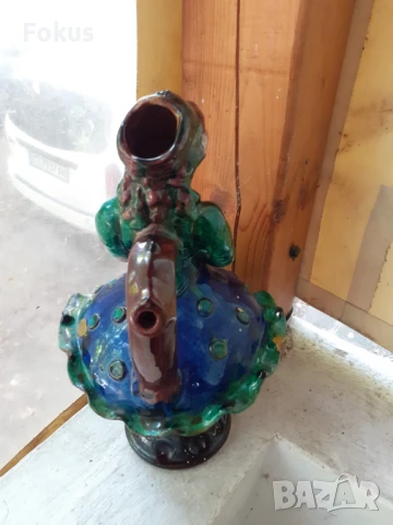 Стара българска троянска керамика стомна делва крондир, снимка 3 - Антикварни и старинни предмети - 51276556