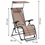 Сгъваем градински шезлонг с нулева гравитация и сенник–комфорт за пълна релаксация, снимка 15