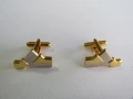 Винтидж копчета за ръкавели с позлата, снимка 4