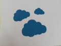 Хартиен елемент облак 3 бр скрапбук декорация облаци, снимка 3