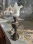 Стара месингова настолна нощна лампа, снимка 1 - Антикварни и старинни предмети - 40658025