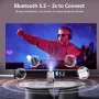 Нов Мини проектор Full HD 4K с WLAN6, BT5.2, 150" екран, Android TV, снимка 5