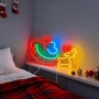 Нов Коледен неонов LED знак с елен Merry Christmas USB украса Табела, снимка 5
