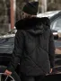 Дамско зимно ватирано яке с качулка MODIVA, 3цвята , снимка 13