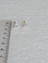 Сребърни обеци с камък циркон височина около 1см, снимка 1 - Обеци - 37987107