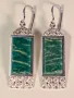 сребърни обеци с амазонит, снимка 1