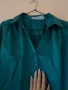Тъмно зелена сатенена дълга риза с копченца отпред М размер 💚💚💚, снимка 3