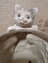 Саксия с котка,кашпа за цветя., снимка 6