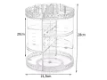 Прозрачен органайзер за козметика, грим, въртящ се на 360 градуса, снимка 5