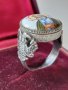 Сребърен 84 пръстен царска Русия с емайл, снимка 3