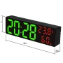 LED електронен настолен часовник с температура влажност USB аларма будилник дигитален големи цифри, снимка 2