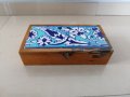 Дървена кутия 22 х 12 h 5.5 см. , снимка 2
