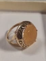 Златен пръстен 7.18гр 14к с Монета Чейрек 22карата 61 размер, снимка 5