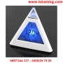 LED будилник и метеостанция с форма на пирамида светещ в 7 цвята, снимка 16