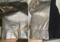 Нова Дамска Пола Amisu Размер С Сребърна Амису Изкуствена Кожа Змийски Принт Змия Висока Талия, снимка 5