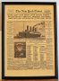 History Poster Titanic New York Times -постер, плакат, картина - рамкирана