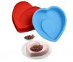 Голямо сърце със вдлъбнатина силиконов молд форма за кекс сладкиш десерт , снимка 1