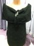 Дамска черна плетена блуза, снимка 1 - Блузи с дълъг ръкав и пуловери - 27421391
