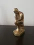 Много красива, винтидж статуетка на "Мислителя". Месинг. , снимка 2