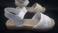 Дамски сандали 3308 в бяло и бежово