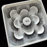 3D изкуствени мигли 5 чифта в кутия - 19 мм, снимка 3 - Декоративна козметика - 37165158