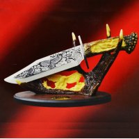 Гравиран декоративен ловен нож 23 х 38 см (ОРЕЛ), снимка 1 - Ножове - 32858815