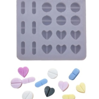 Хапчета таблетки лекарства лекарски медицински силиконов молд форма фондан смола шоколад декор , снимка 2 - Форми - 44847645