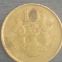 10 цента(1990) Кипър , снимка 1 - Нумизматика и бонистика - 38159536