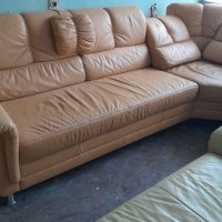 Ъглов диван естествена кожа, снимка 7 - Дивани и мека мебел - 37912474