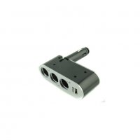 Разклонител за автомобилна запалка - 3-ка + USB, снимка 1 - Аксесоари и консумативи - 28378059