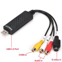 Видеорекордер (EasyCap) за запис на аналогов сигнал към USB, снимка 2 - Кабели и адаптери - 43863116
