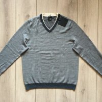 НОВ оригинален сив вълнен пуловер PAL ZILERI размер 54 / XL от Италия, снимка 1 - Пуловери - 43225578