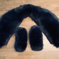 Яка и наръкавници от полярна лисица/естествен косъм, снимка 7 - Палта, манта - 38966210