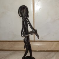 Уникална стара африканска бронзова статуетка фигура пластика, снимка 5 - Антикварни и старинни предмети - 43152823