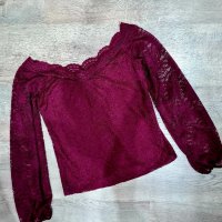 Дантелена блуза, снимка 3 - Блузи с дълъг ръкав и пуловери - 32438850