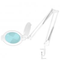 Лампа лупа LED Moonlight 5 диоптера - настолна бяла/черна, снимка 1 - Козметични уреди - 33684520