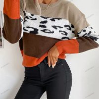 Дамски ежедневен моден пуловер - 023, снимка 3 - Блузи с дълъг ръкав и пуловери - 39132488