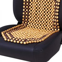1 БРОЙ Универсален масажор подложка за седалка с дървени топчета бежово кафяво, снимка 4 - Аксесоари и консумативи - 43708489