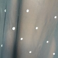 УНИКАЛНА черна шифонена блуза с полуполо яка - цялата обсипана със сребристи камъчета , снимка 2 - Тениски - 39390697