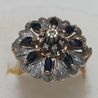 Руски златен пръстен с брилянти, снимка 5 - Пръстени - 40218892