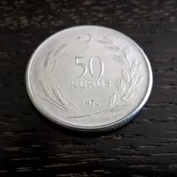 Монета - Турция - 50 куруша | 1976г., снимка 2 - Нумизматика и бонистика - 28477790