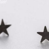Сребърни обеци,колекция "Stars"little tiny stars,black/нови, снимка 1 - Колиета, медальони, синджири - 43287977