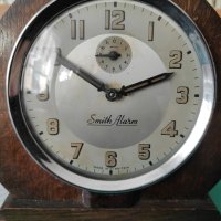 Ретро Английски Механичен Настолен Часовник Будилник Smith, снимка 7 - Антикварни и старинни предмети - 43502005