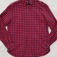 Мъжка карирана риза H&M размер S , снимка 1 - Ризи - 43137902