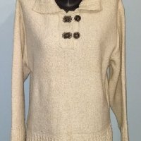Топъл и луксозен дамски блузон / туника от копринена прежда с декорации, голям размер , снимка 2 - Туники - 16499487