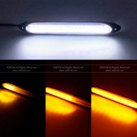 LED Дневни светлини 2бр. DRL с бягащ мигач -15.5см. / А-3574-1, снимка 1 - Аксесоари и консумативи - 39200150