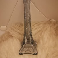 Стъклена ваза Айфелова кула 15 см. Нова, снимка 1 - Вази - 39887623